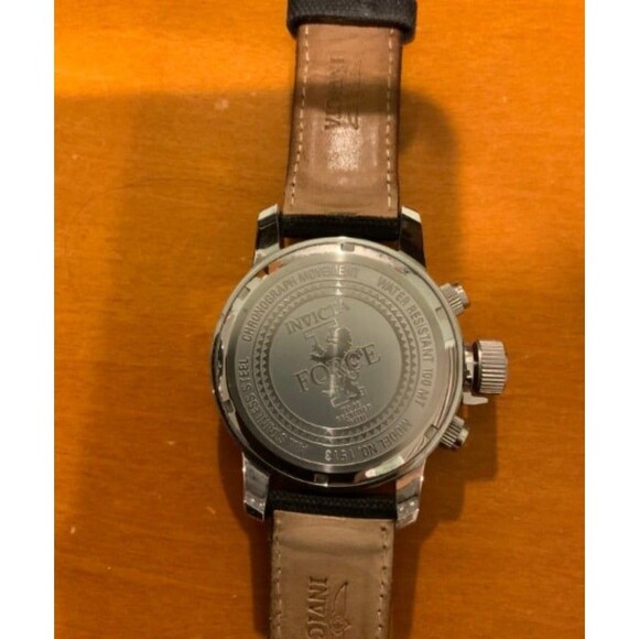 Invicta I-Force Watch 1513 Blue Face with Black Canvas Band - Picture 4 of 4